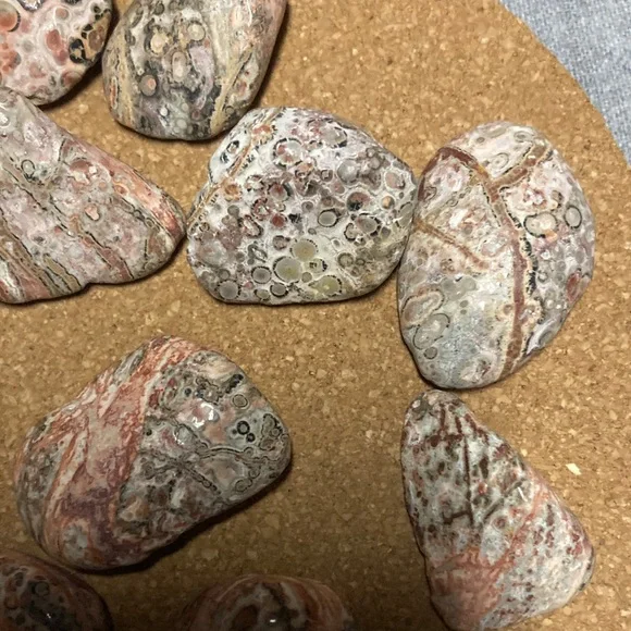 Leopardskin Jasper Tumbled Three Piece Set - Picture 5 of 5